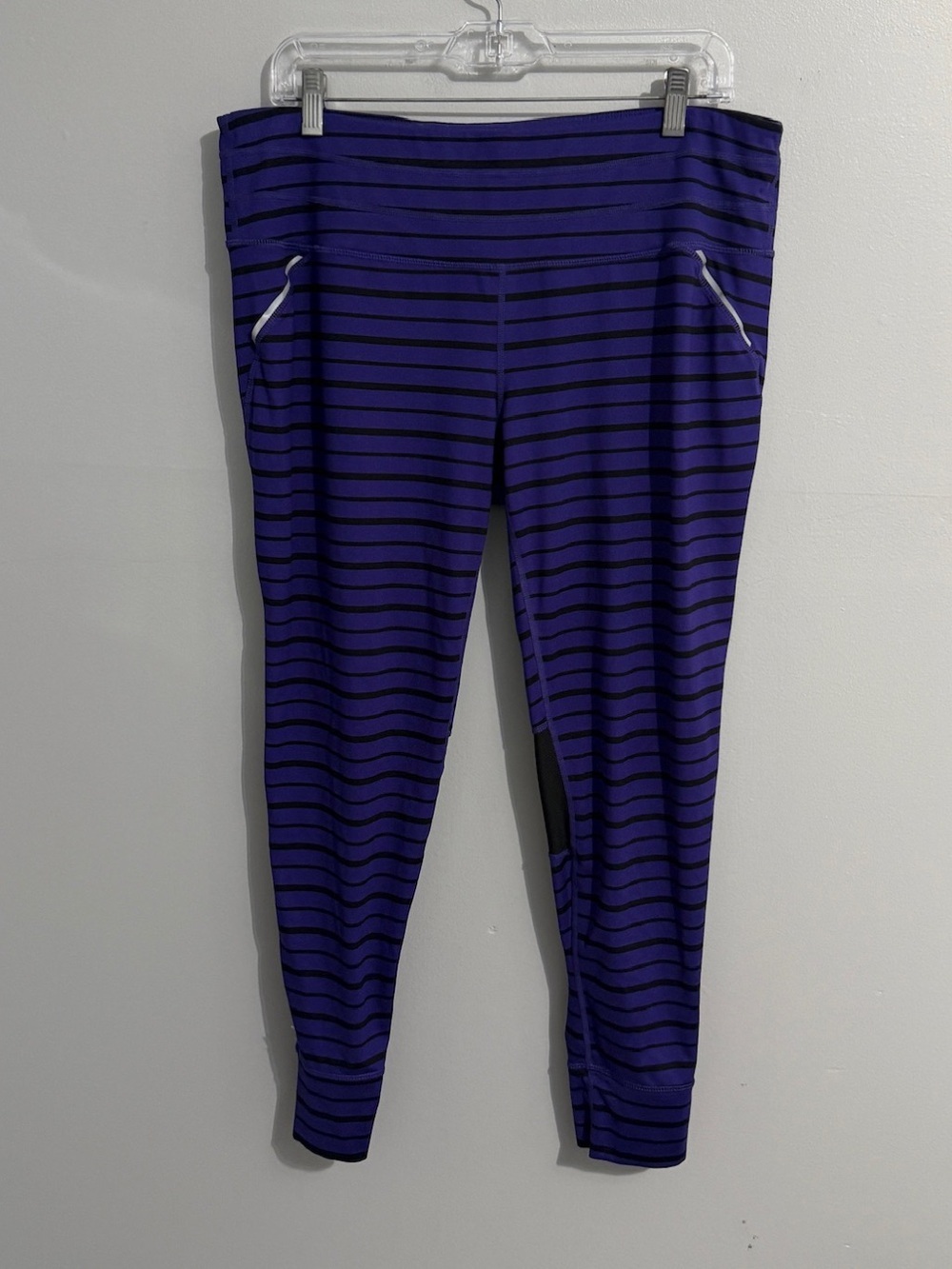 Athleta Leggings Womens Extra Large Relay Striped Mid Rise Performance Workout